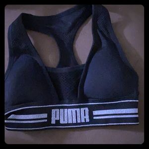 Black puma excersise bra size small/petite